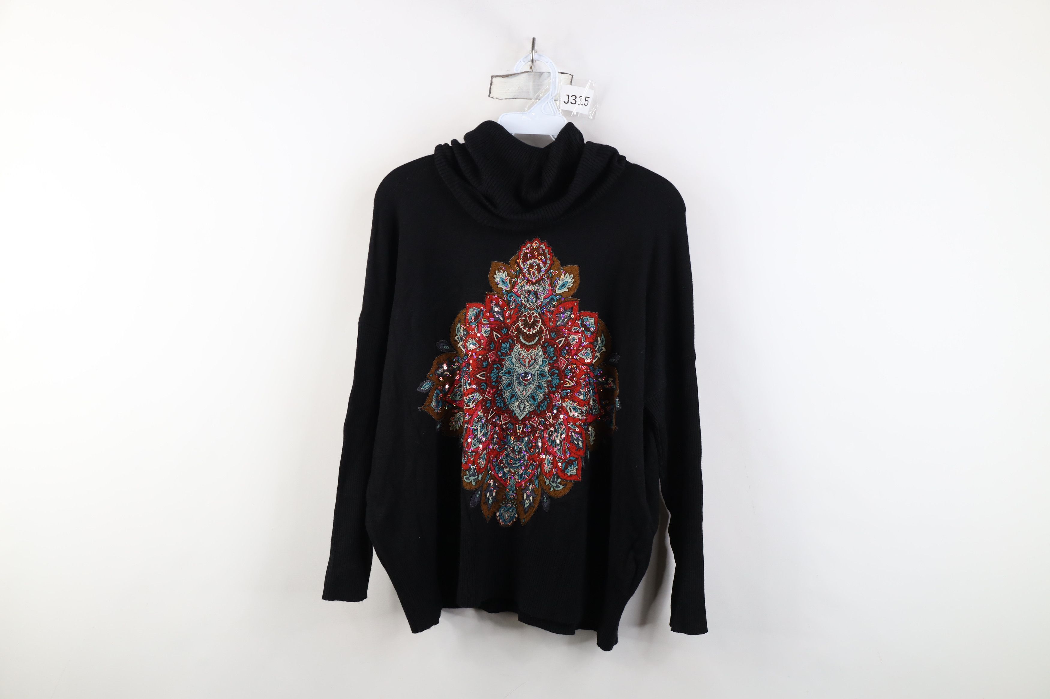 Desigual Vintage Y2K Desigual Flower of Life Knit Turtleneck Sweater Size M / US 6-8 / IT 42-44 - 1 Thumbnail