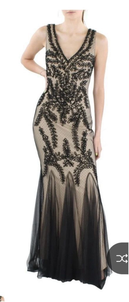 Betsey Johnson Women's Betsy & Adam Black & Beige Dress Size 10 Size L / US 10 / IT 46 - 1 Thumbnail
