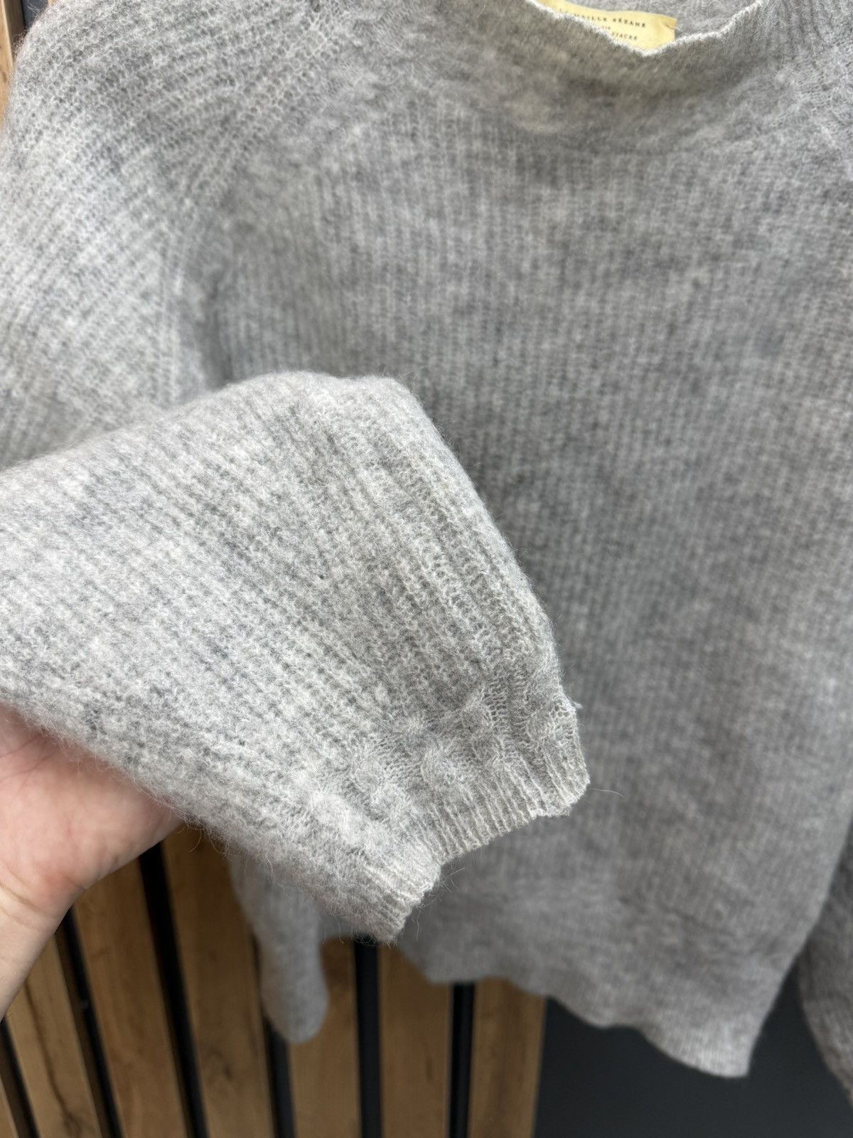 Sezane Sezane La Maille Grey Baby Alpaca Blend Sweater Womens XS Size XS / US 0-2 / IT 36-38 - 8 Thumbnail