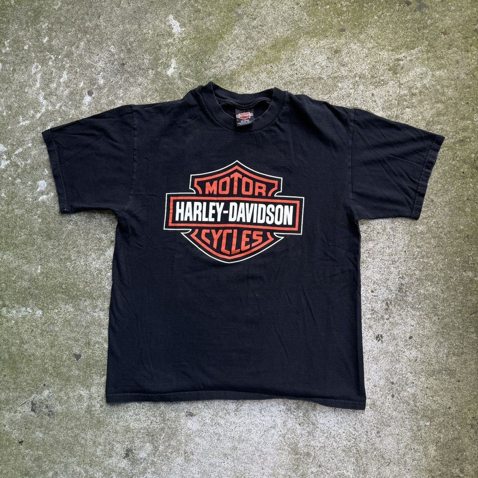 Harley Davidson 90s Harley Davidson Akron Ohio Big Logo Tee Size US L / EU 52-54 / 3 - 1 Thumbnail