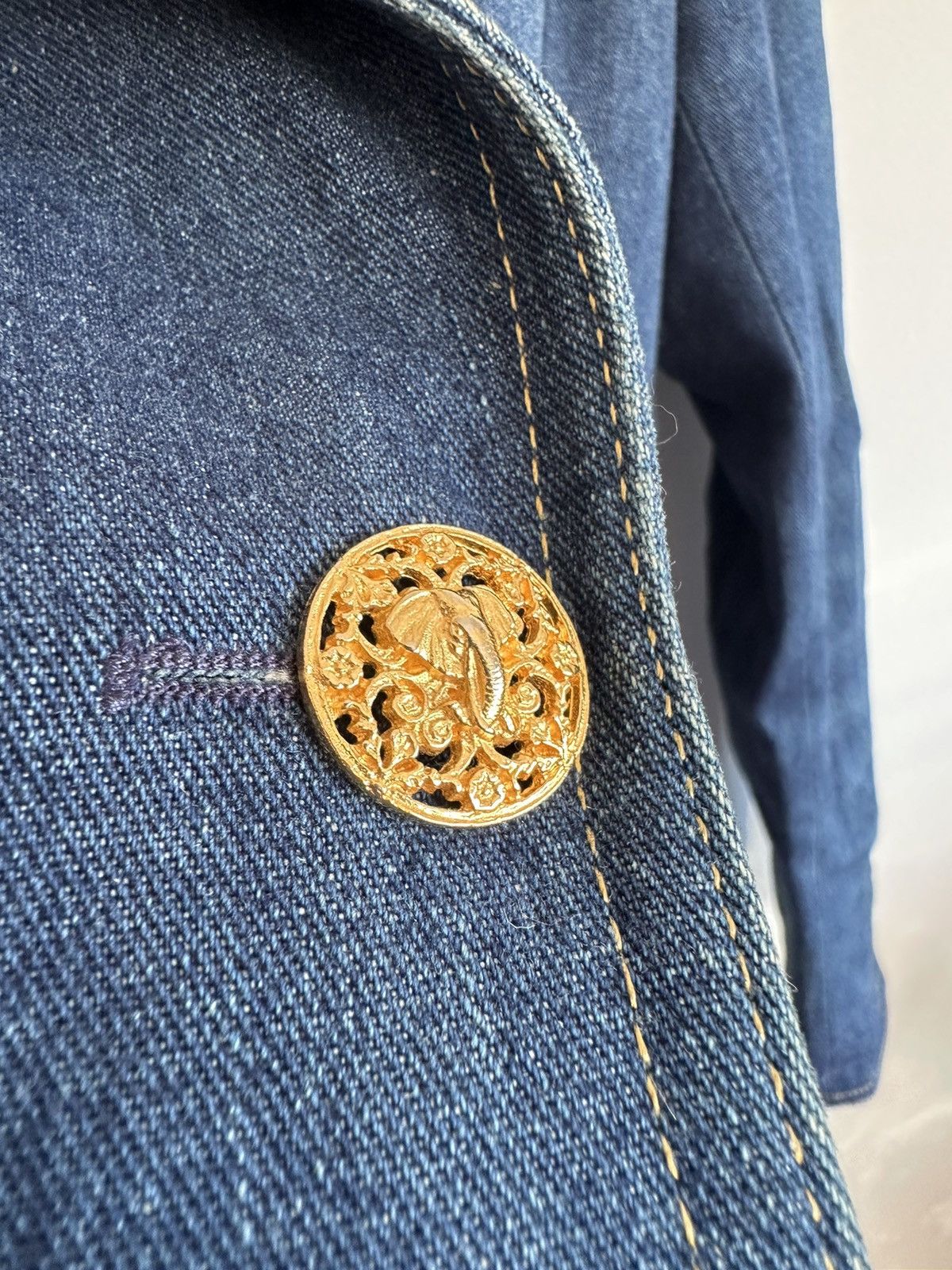 Designer × Escada × Vintage Escada Denim blazer luxury Designer vintage Size S / US 4 / IT 40 - 3 Thumbnail