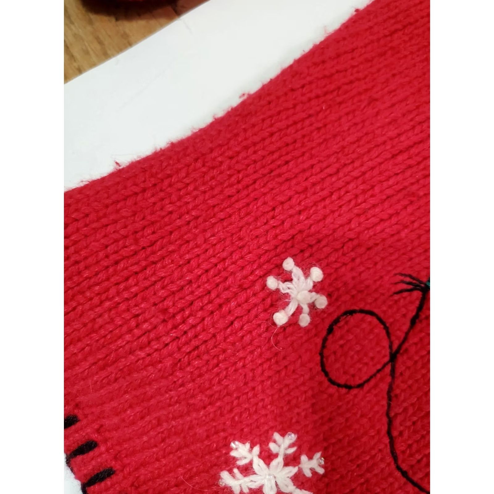 Croft & Barrow VINTAGE Croft & Barrow Cardigan Womens Large Red Christmas Sweater Snowmen Snowflakes Knit Embroidered Button Size L / US 10 / IT 46 - 6 Thumbnail