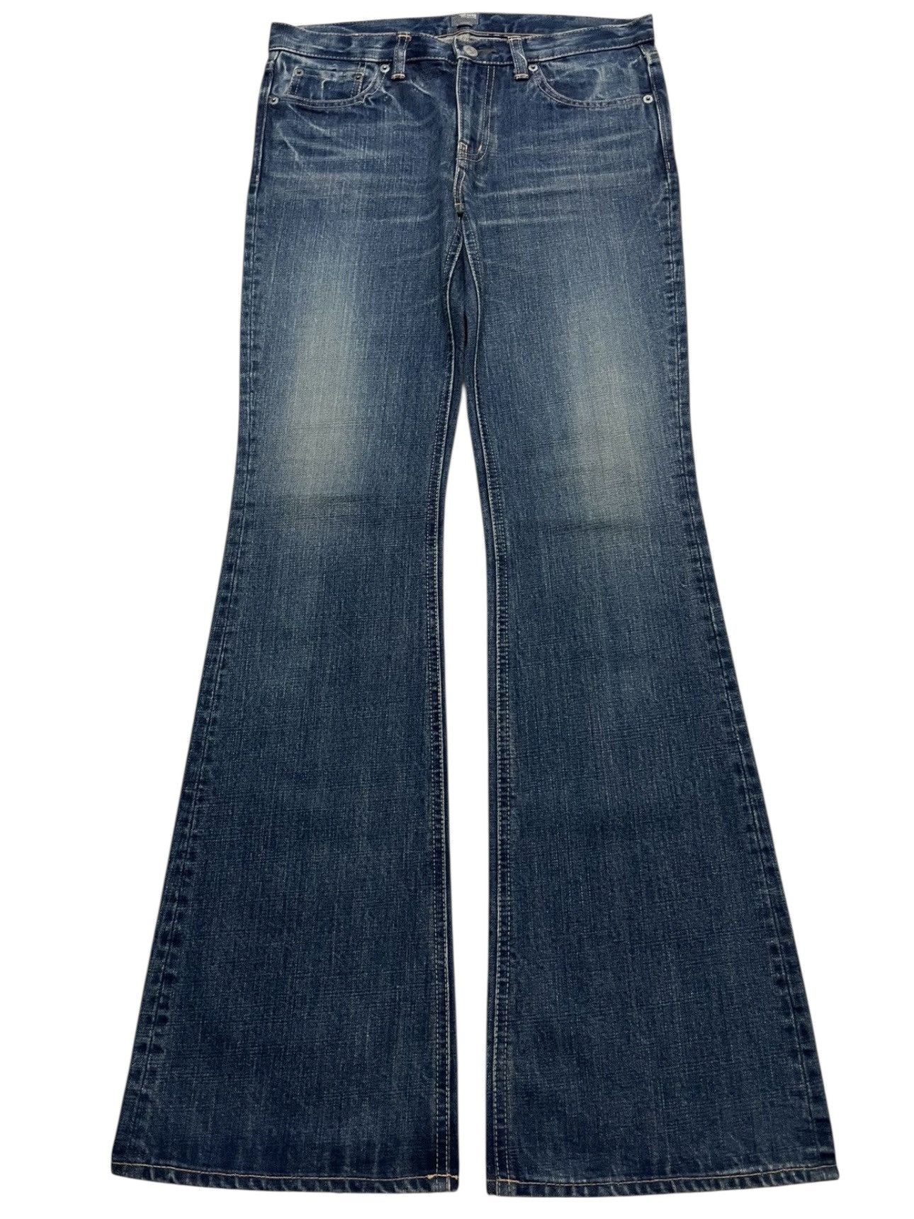 Japanese Brand 💥Flared💥90s Style DMG Mudwash Bell Bottom Sick Jean Japan Size US 29 - 1 Thumbnail