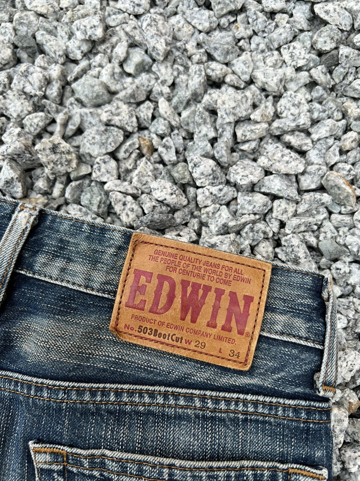 Japanese Brand Vintage Edwin 503 Rebel Bootcut Mud Wash Jean Size US 28 / EU 44 - 20 Thumbnail