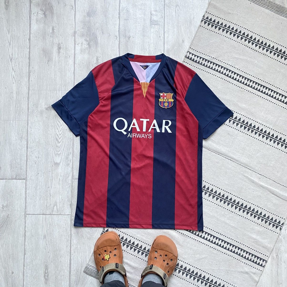 Vintage Blockore Vintage Barcelona Messi Soccer jersey fun tee Y2K Size US M / EU 48-50 / 2 - 2 Thumbnail