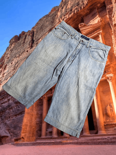 Trussardi × Vintage Trussardi short denim logo nice designer Size US 36 / EU 52 - 1 Thumbnail
