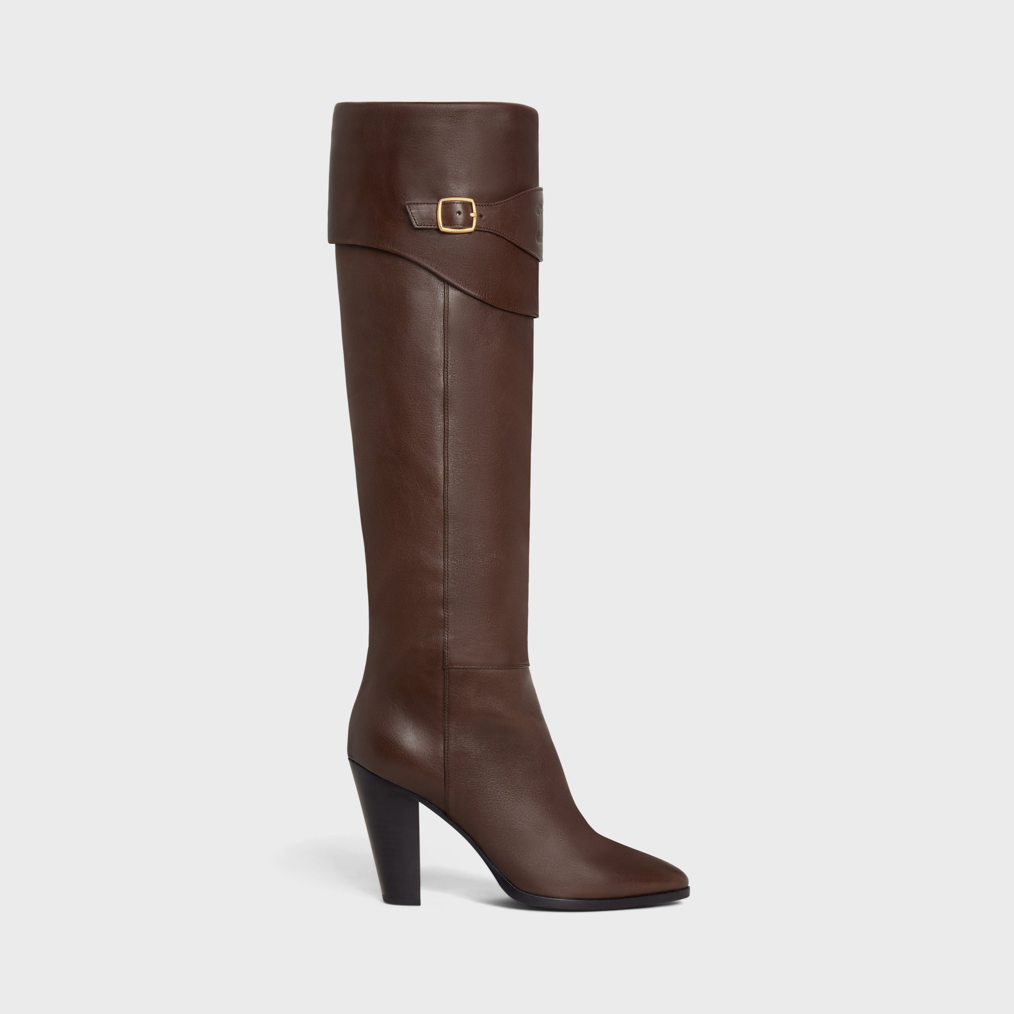 RIDING BOOT WITH TRIOMPHE CELINE WILTERN in CALFSKIN