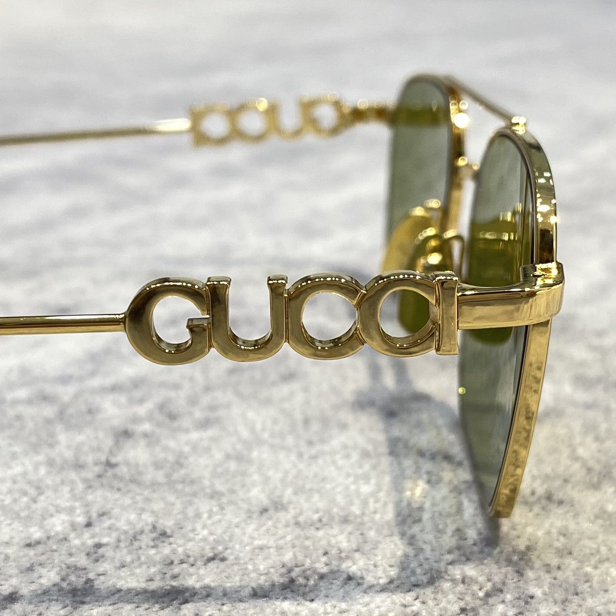 Gucci GUCCI GG1804S 002 GOLD GREEN Size ONE SIZE - 4 Thumbnail