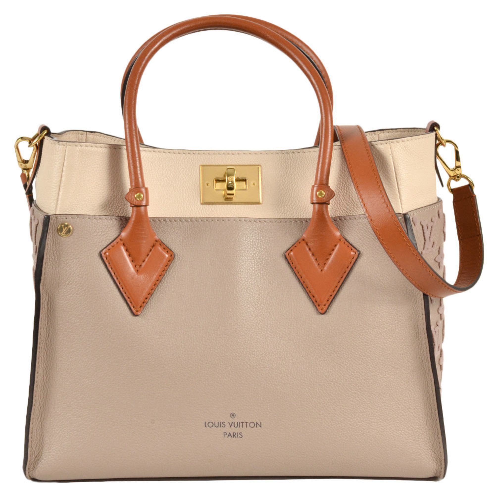 Louis Vuitton LOUIS VUITTON On My Side MM Handbag Leather M53825 Galle RFID Beige ITI3JQCF359S Size ONE SIZE - 1 Thumbnail