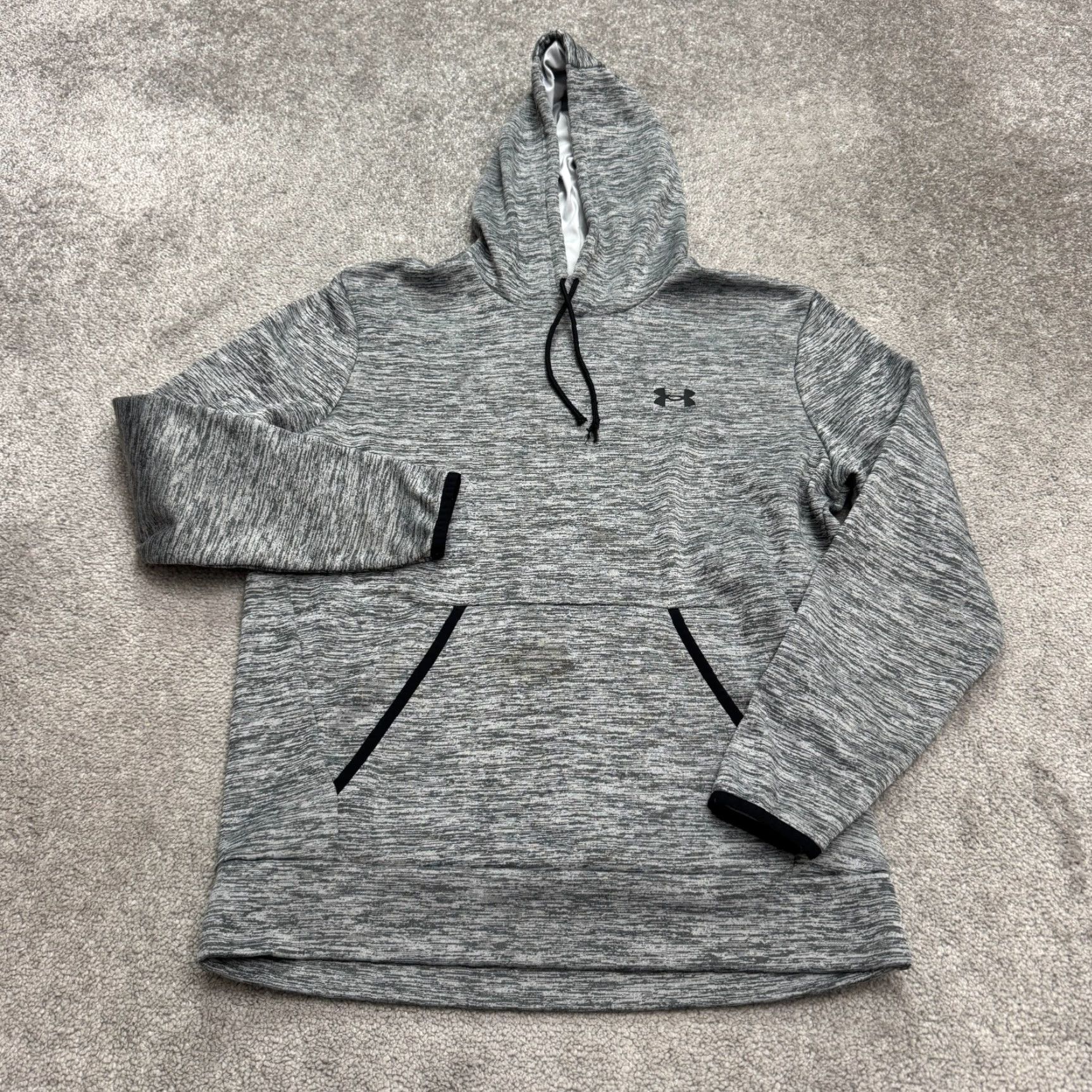 Under Armour Under Armour Hoodie Mens Small Gray Pullover Fleece Tech Sweatshirt Hooded Long Sleeve Sports Size US S / EU 44-46 / 1 - 2 Thumbnail