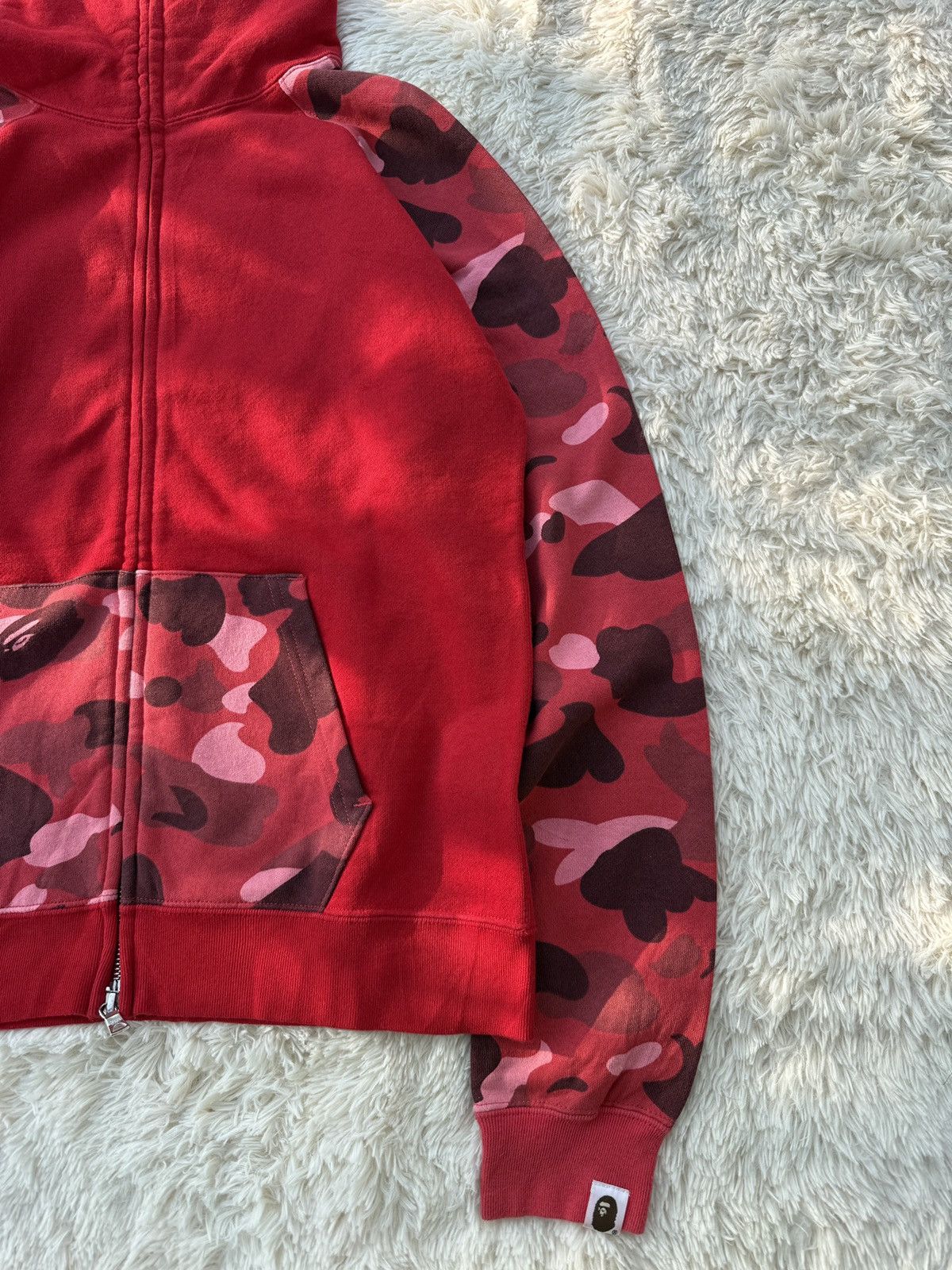 Bape Bape Red camo full zip hoodie Size S / US 4 / IT 40 - 6 Thumbnail