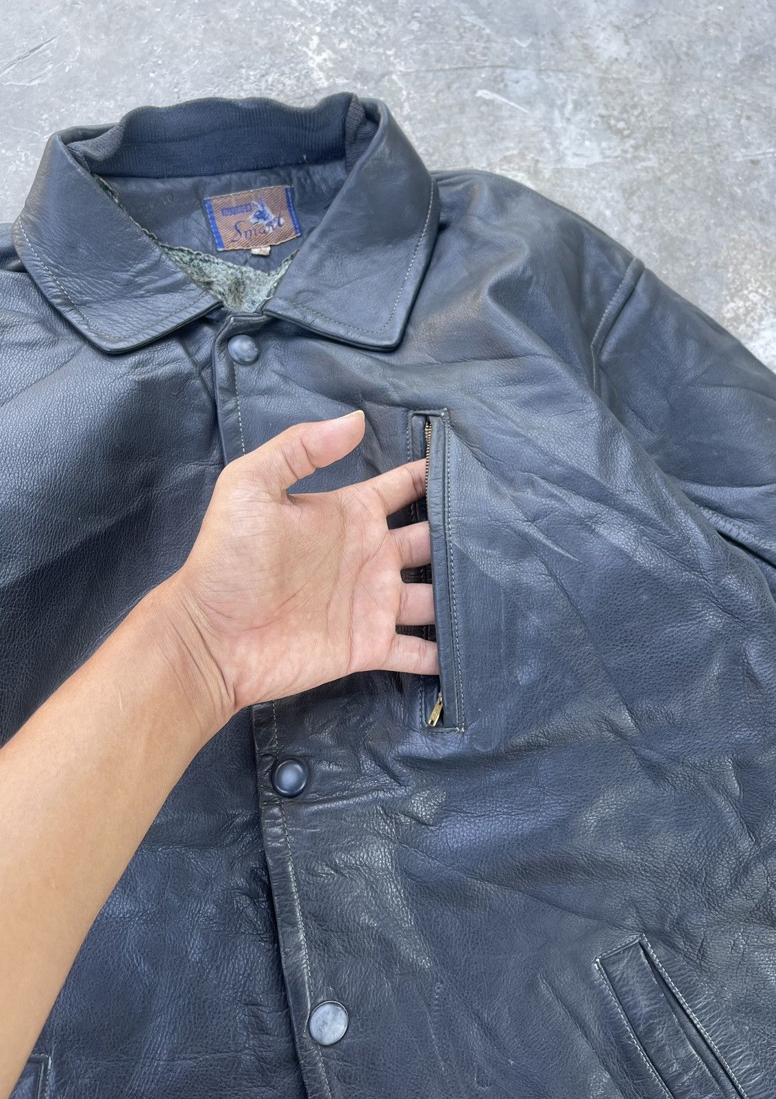 Genuine Leather × Japanese Brand 🔥Vintage 80s Superior Smart Genuine Leather Jacket Size US M / EU 48-50 / 2 - 9 Thumbnail