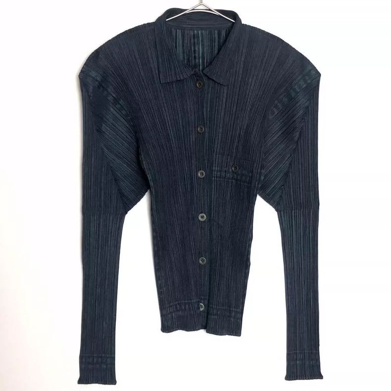 Issey Miyake Issey Miyake Denim pleated coat Size XL / US 12-14 / IT 48-50 - 2 Thumbnail