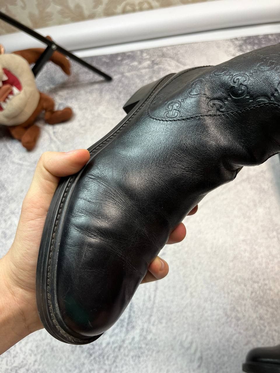 Gucci Gucci Maud Nero Guccissima Leather Knee-High Riding Boots Size US 8 / IT 38 - 21 Thumbnail