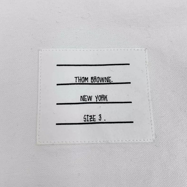 Thom Browne Thom browne White classic four-bar cotton lapel single-brea Size US L / EU 52-54 / 3 - 6 Thumbnail