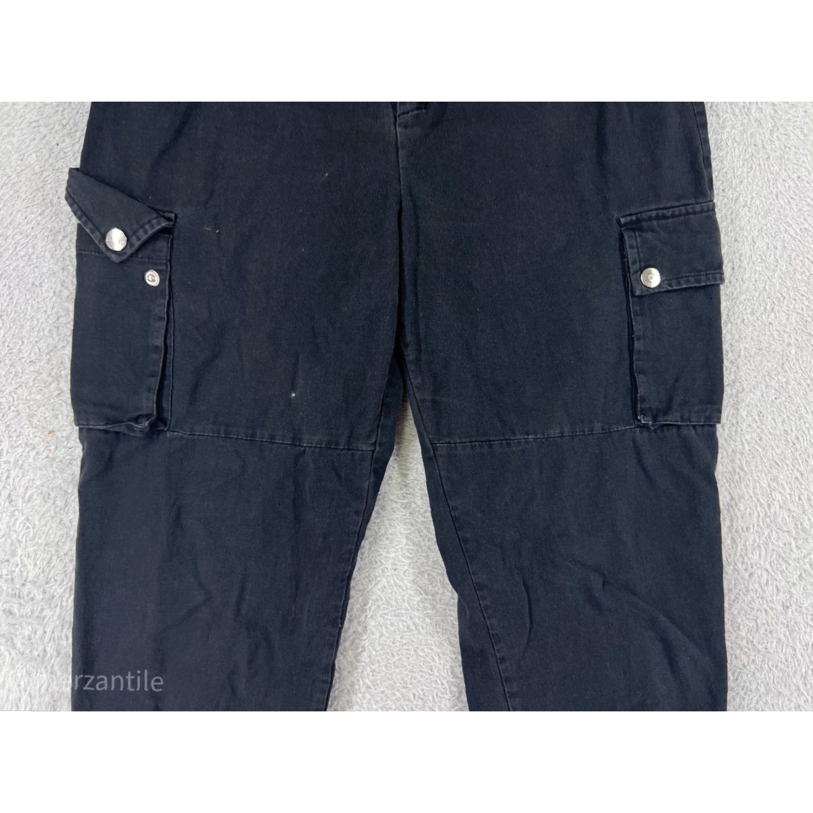 Nasty Gal Nasty Gal Pants Womens 2 Cargo Jogger Twill Black 100% Cotton Adult Regular Inseam 23in High Rise 2 Pocket End: Womens Size 26" / US 2 / IT 38 - 7 Thumbnail