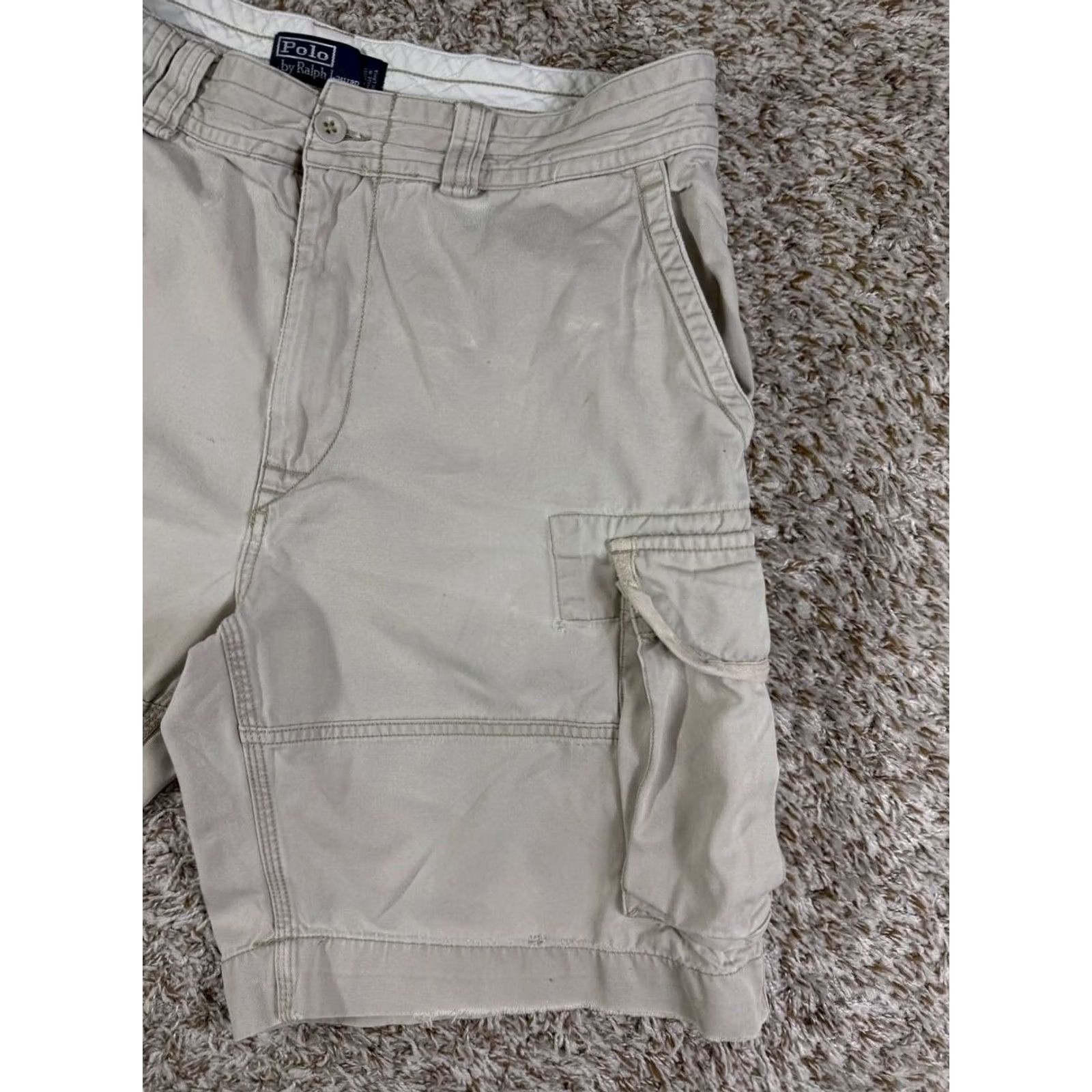 Polo Ralph Lauren Polo Ralph Lauren Classic Chino Cargo Shorts Light Gray Size 35 Men Size US S / EU 44-46 / 1 - 3 Thumbnail