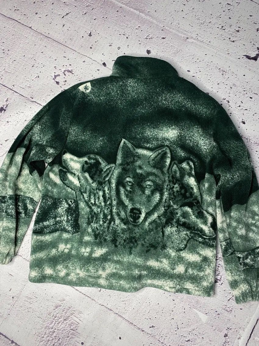 Vintage 🦎MENS Vintage wolves fleece hooded jacket size M🦎 Size US M / EU 48-50 / 2 - 7 Thumbnail