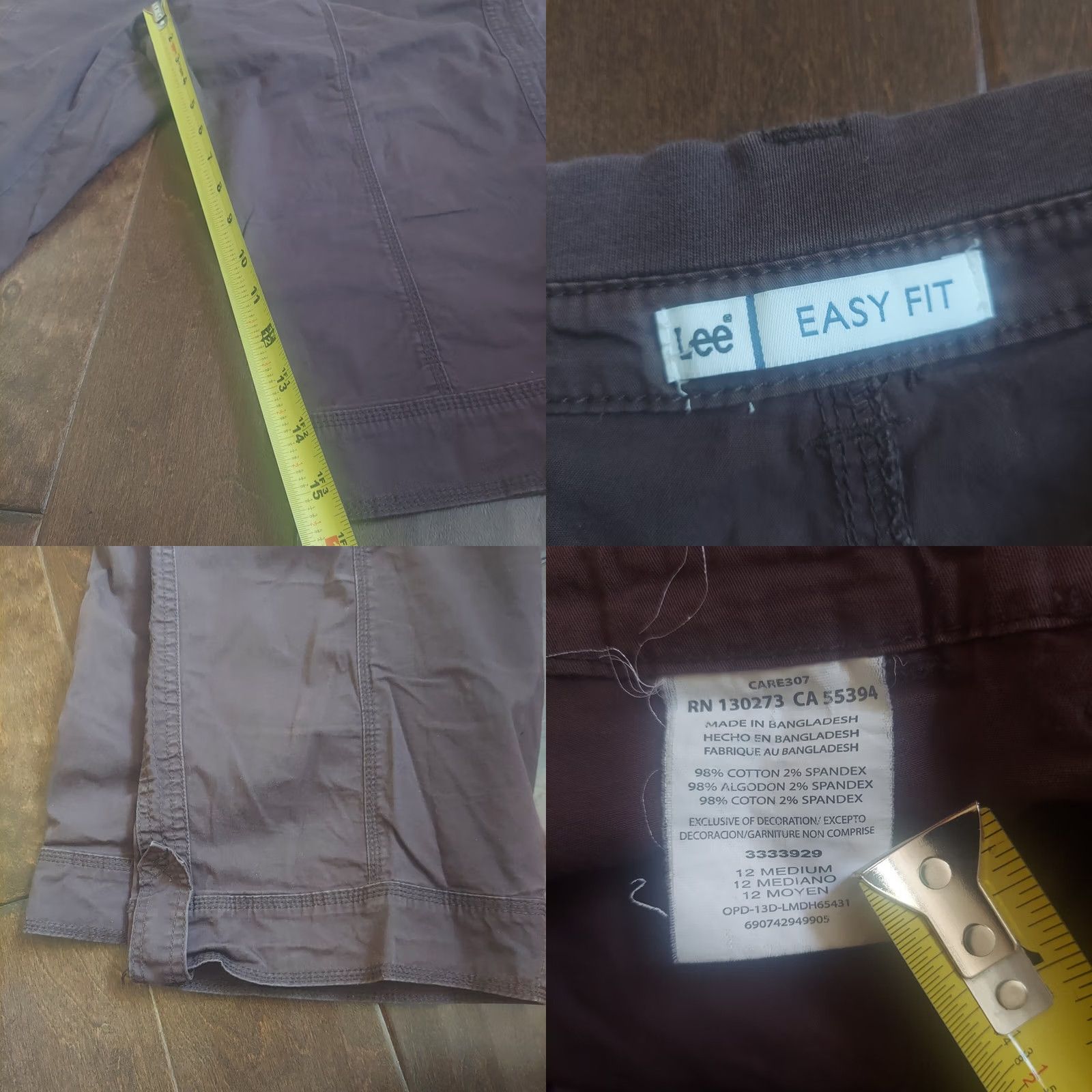 Lee Lee Cargo Shorts Mens Brown Size M Regular Cotton Spandex Solid Button Casual Travel Outdoor Summer 80s? Size US 31 - 10 Thumbnail