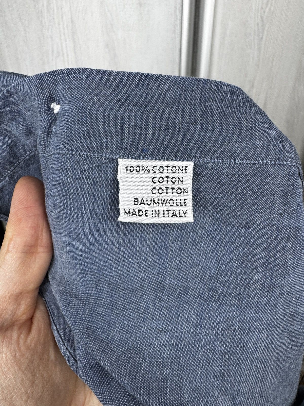 Other Sannino Napoli blue cotton solid classic ls shirt size 16 41 Size US L / EU 52-54 / 3 - 10 Thumbnail