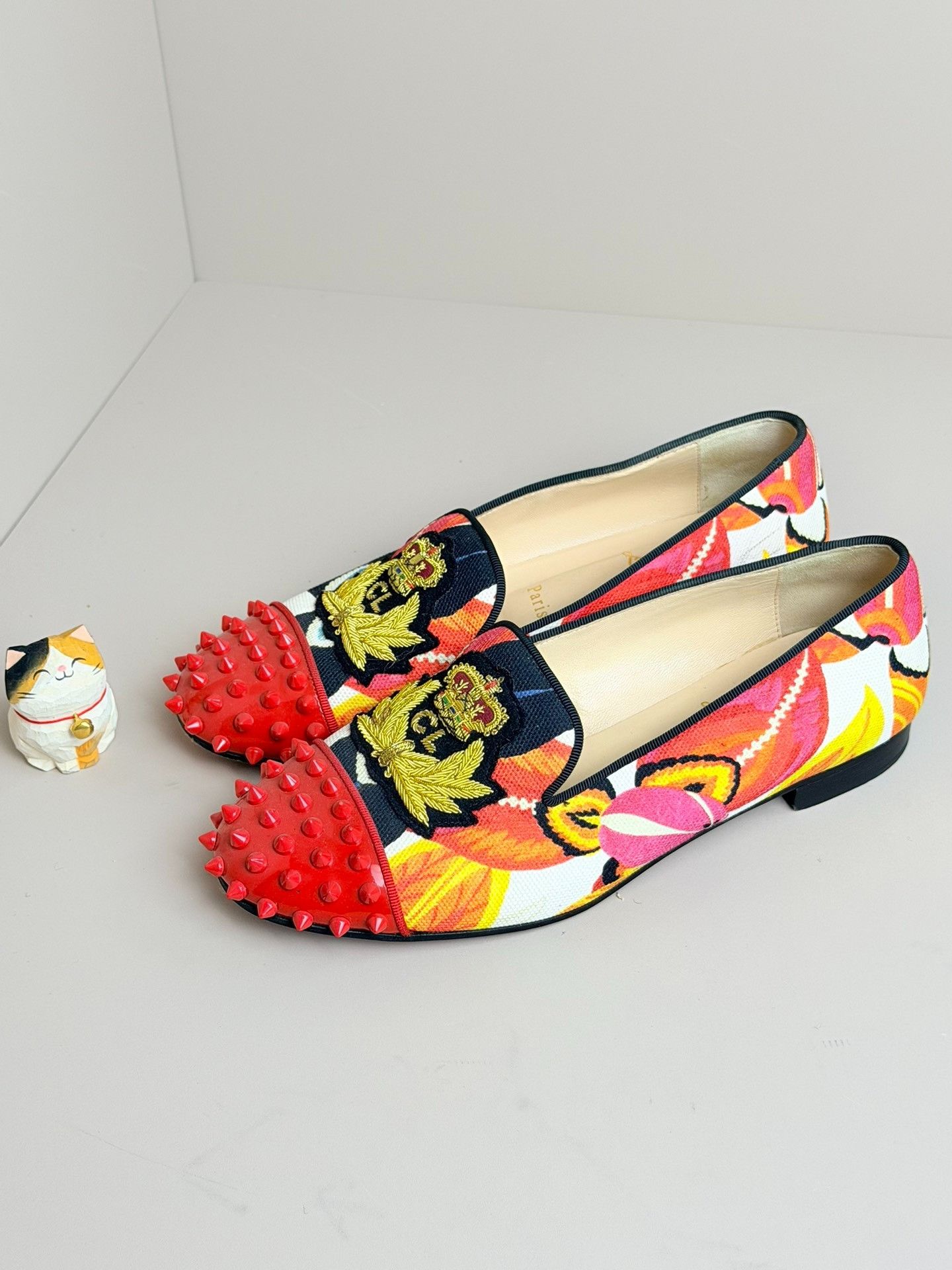 Christian Louboutin Christian Louboutin Red Lowtop Sneakers us_8 Women Size US 8 / IT 38 - 1 Thumbnail