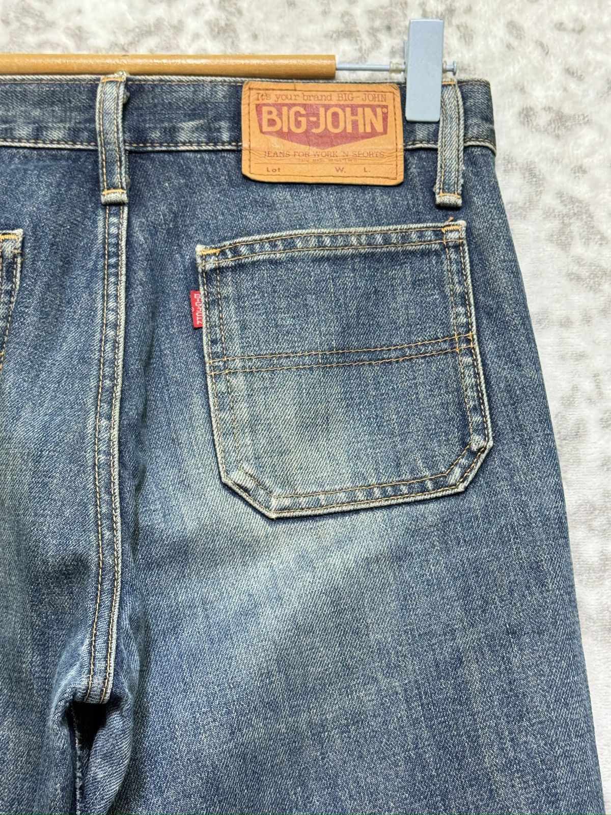 Big John Vintage Rare Big John Flared Bush Pocket Faded Denim Size US 28 / EU 44 - 11 Thumbnail