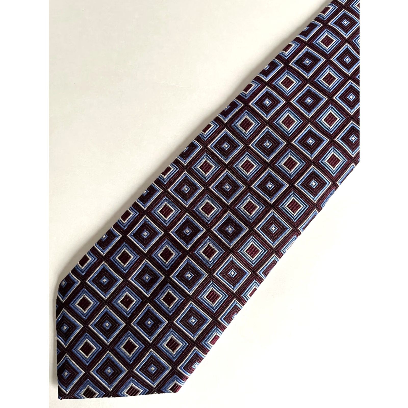 Canali Canali Men's Tie Geometric Silk Made in Italy Size ONE SIZE - 3 Thumbnail