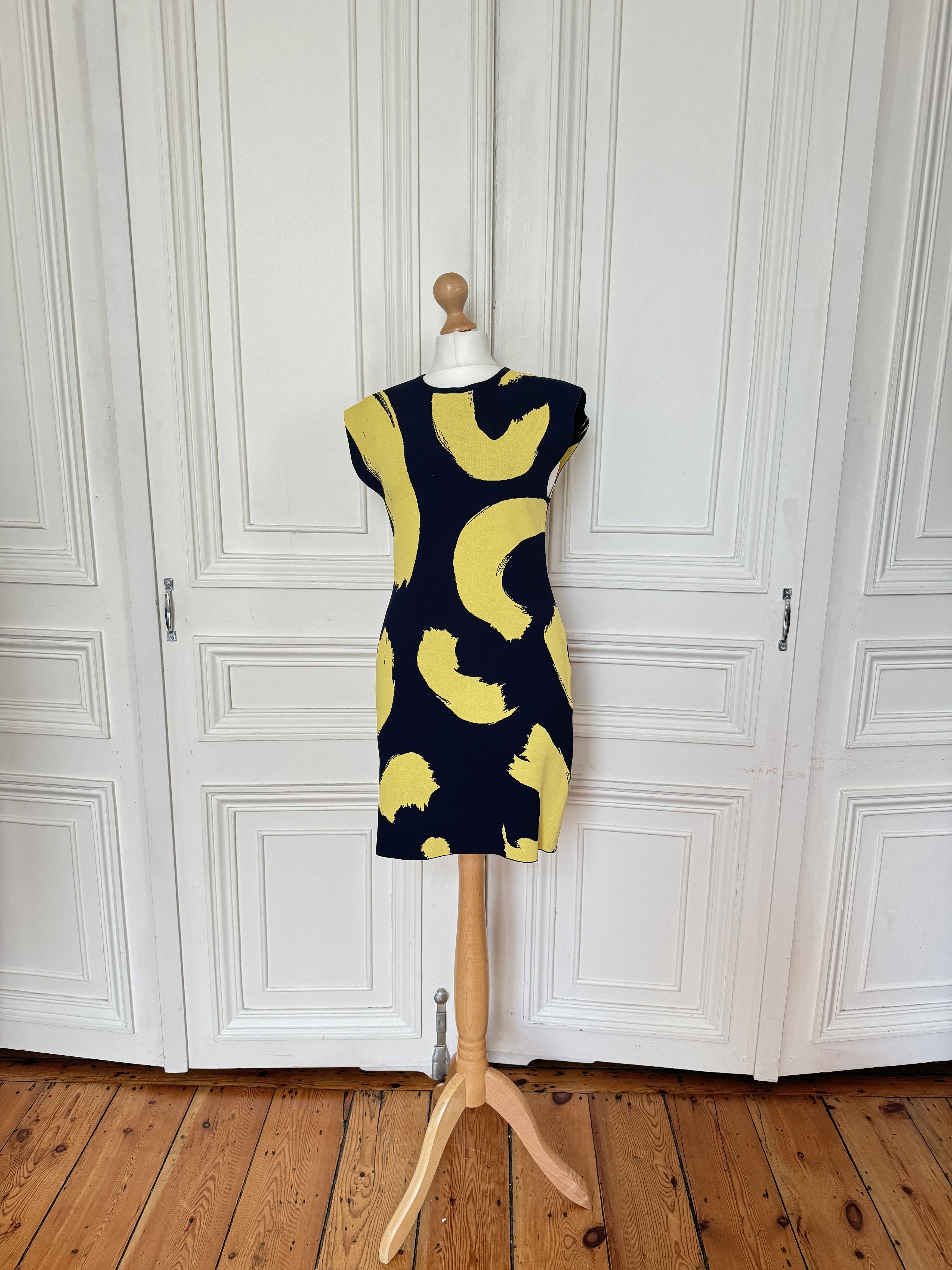 Celine Phoebe Philo Spring 2014 Brushstroke Dress Size M / US 6-8 / IT 42-44 - 3 Thumbnail