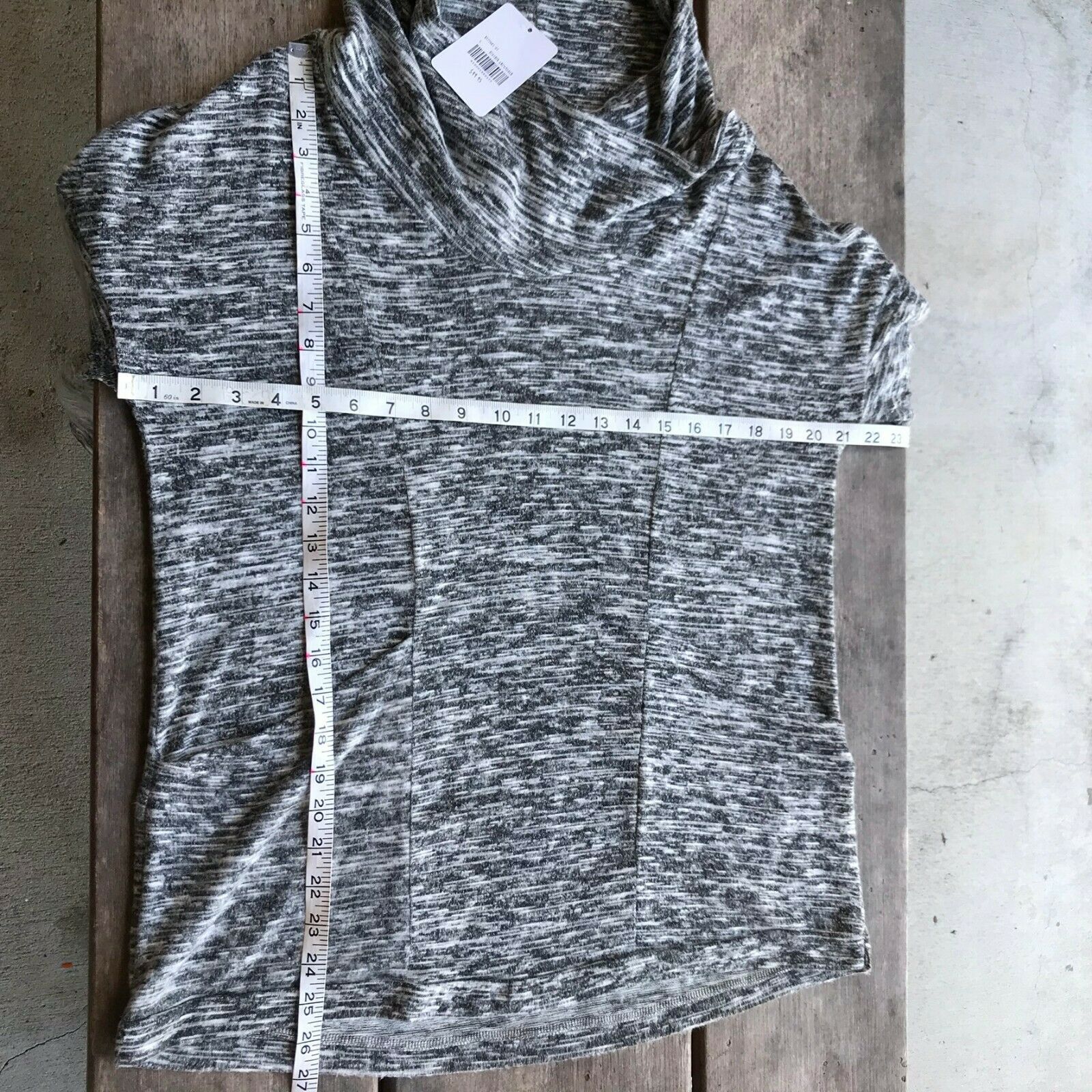 Other Altar'd State Intimates Heather Gray Black Slouchy Cowl Neck Size S / US 4 / IT 40 - 4 Thumbnail