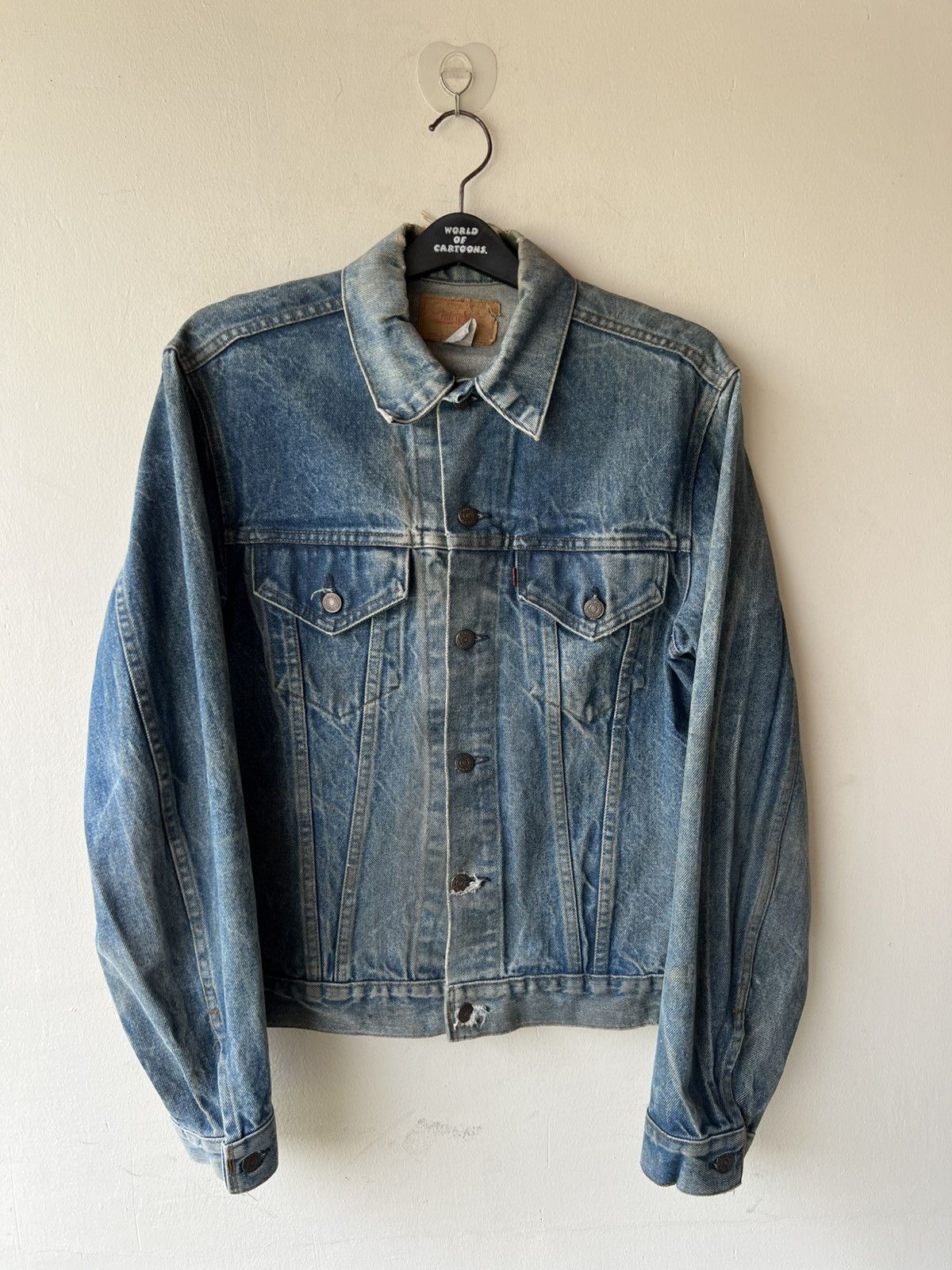 Levi's Trashed VTG 70s Levi’s Type 3 Distress Denim Trucker Jacket Size US L / EU 52-54 / 3 - 2 Thumbnail