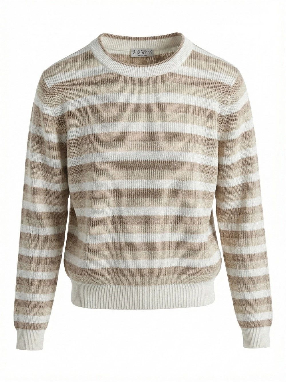 Brunello Cucinelli Cotton Striped Sweater Size S / US 4 / IT 40 - 1 Thumbnail