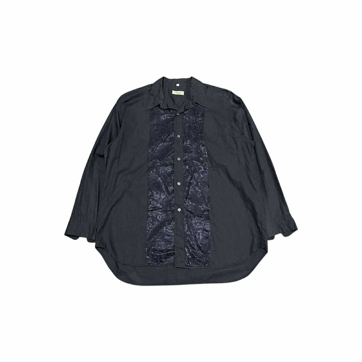 Japanese Brand 🔥Rare Zienkuie Uomo Black Rose Frill Shirt Goth Size US L / EU 52-54 / 3 - 2 Thumbnail