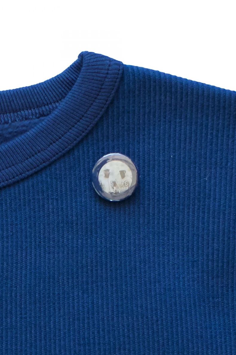 Porter Classic Navy Wool Baseball Sweatshirt for Men Size US XS / EU 42 / 0 - 1 Thumbnail