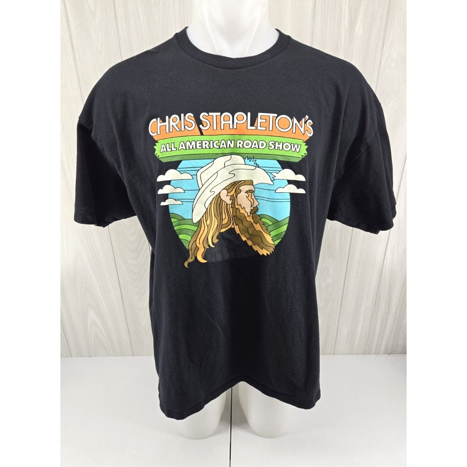 Delta VINTAGE Chris Stapleton Shirt Mens 2XL Black 2022 All American Road Show Tour Graphic Shirts Size US XXL / EU 58 / 5 - 2 Thumbnail