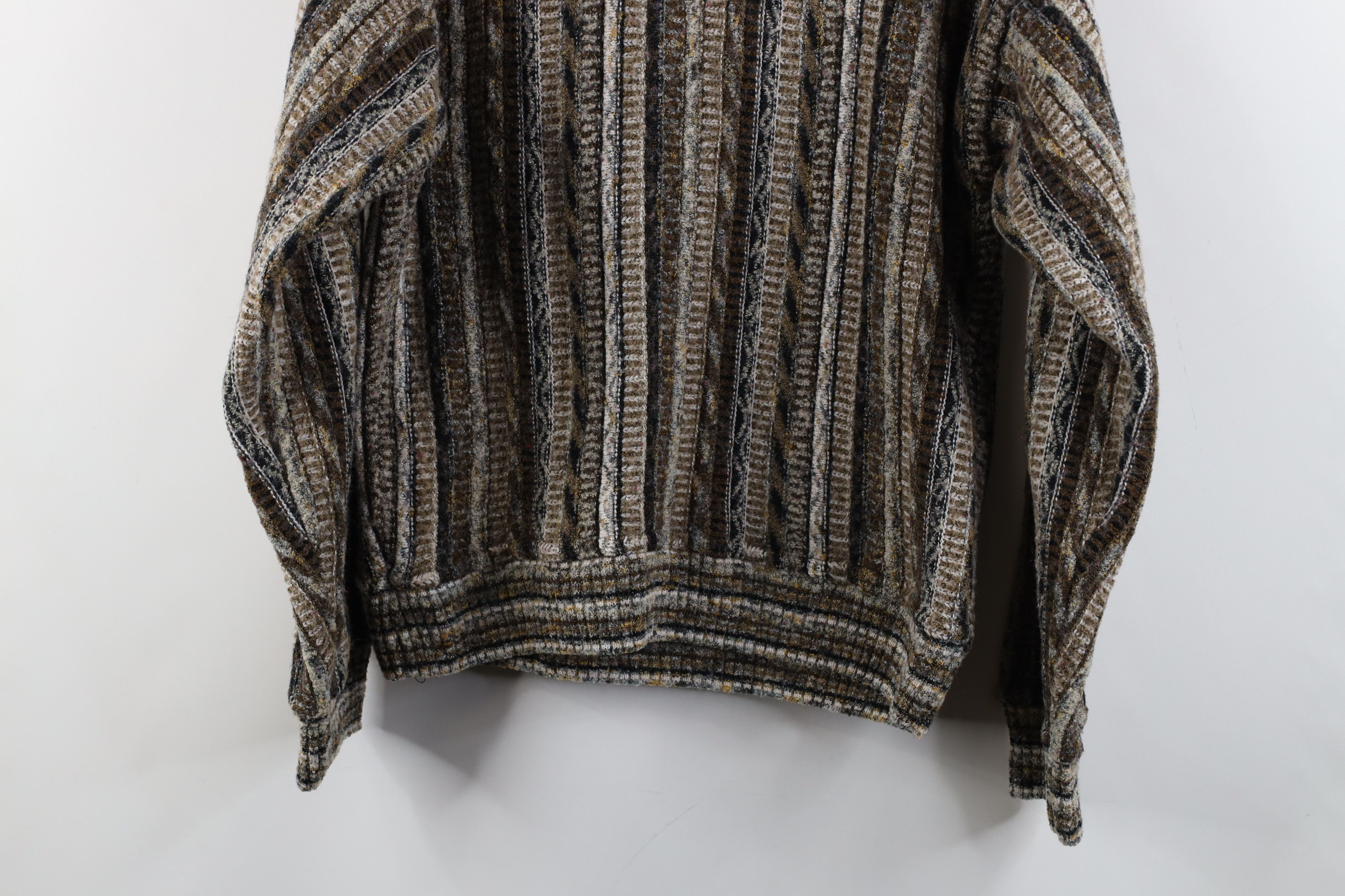 Vintage Vintage 90s Coogi Style Earth Tone Striped Sweater Size M / US 6-8 / IT 42-44 - 8 Thumbnail