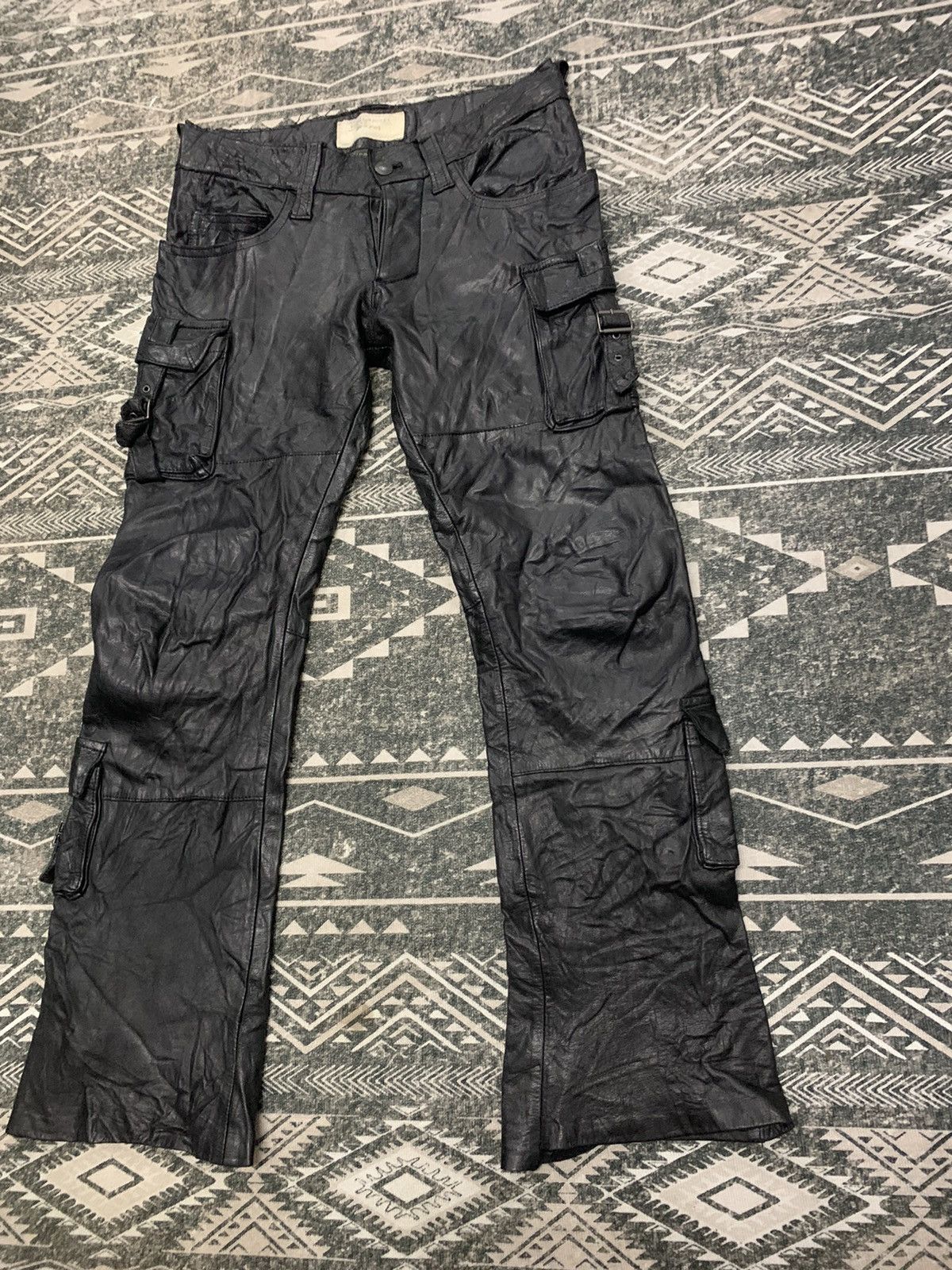 FranCisT MOR.K.S 90s FRANCIST MOR.K.S LEATHER CARGO FLARE Size 30" / US 8 / IT 44 - 4 Thumbnail