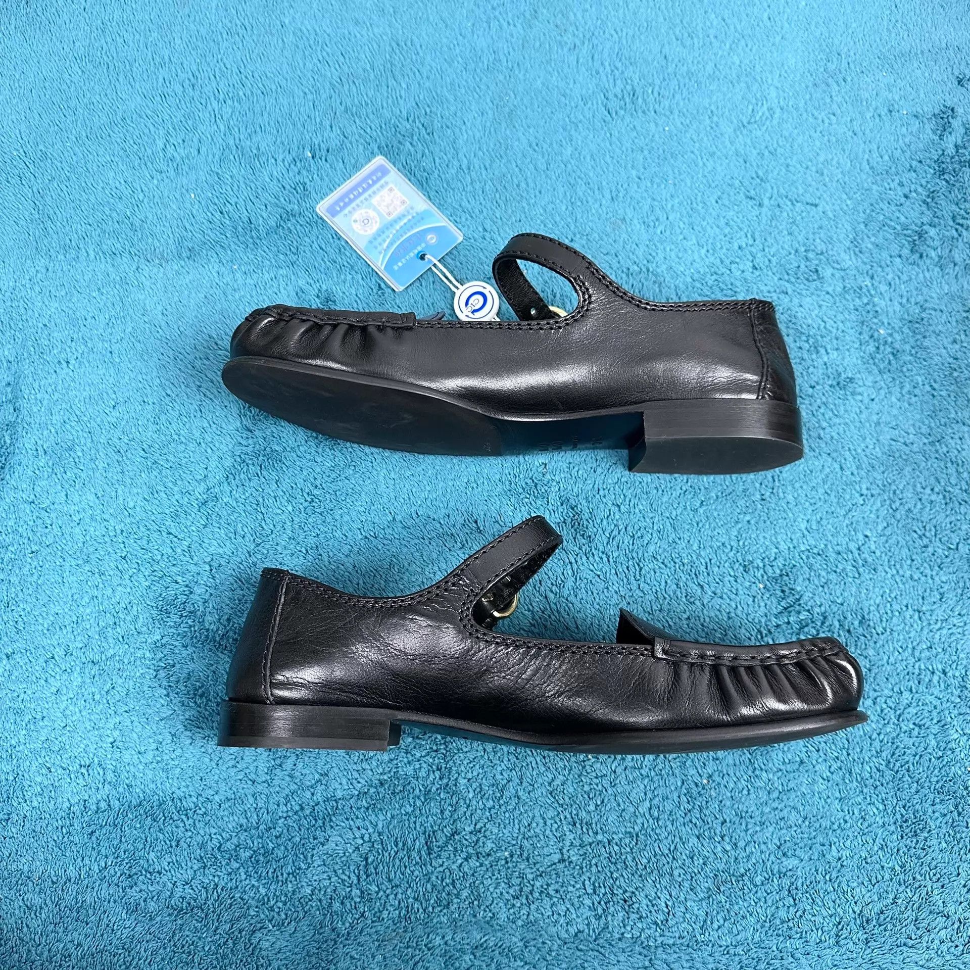 Miu Miu MIU MIU 26 Preppy Buckle Flat Mary Jane Black EU37.5 Size US 7 / IT 37 - 3 Thumbnail