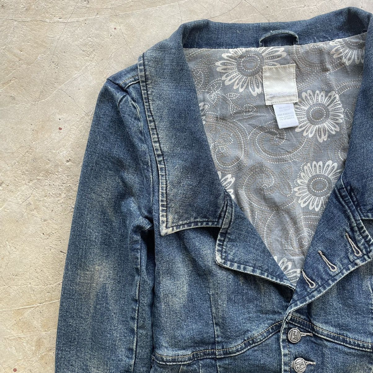 Le Grande Bleu (L.G.B.) Grail🔥 Diesel Archive Denim Crop Punk Lgb Style Women Jacket Size XS / US 0-2 / IT 36-38 - 5 Thumbnail