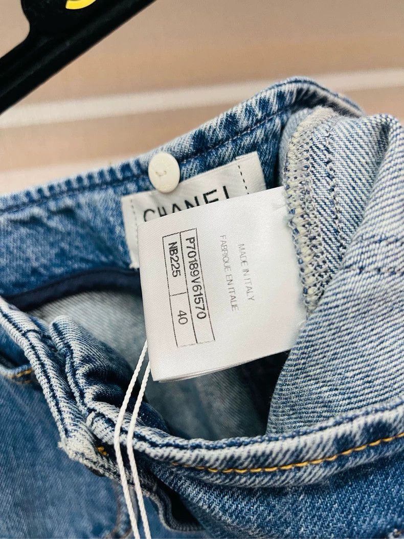 Chanel Chanel Silk scarf denim pants 2504-Nextarrow Size 26" / US 2 / IT 38 - 6 Thumbnail