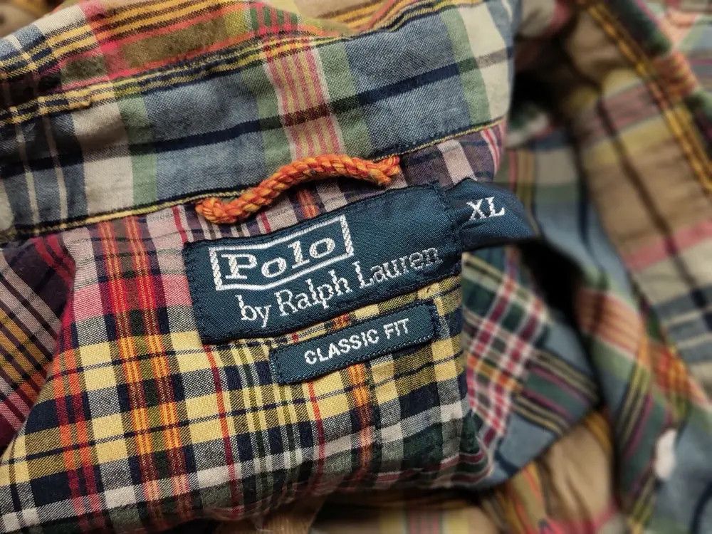 Polo Ralph Lauren Vintage 90's Polo Ralph Lauren Checkered Light Flannel Shirt Size US XL / EU 56 / 4 - 9 Thumbnail