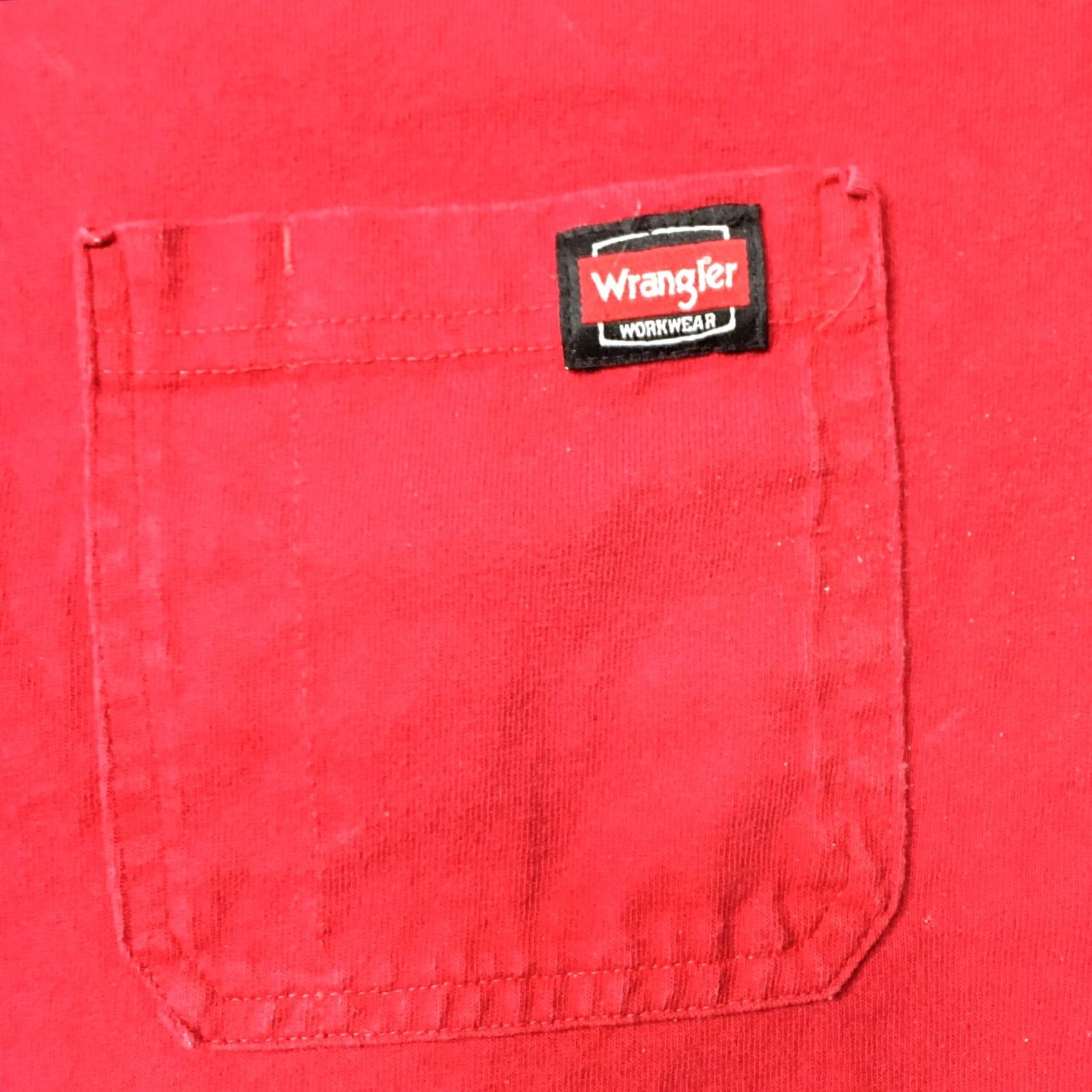 Wrangler Wrangler Workwear Henley Shirt Mens XL Red Short Sleeve Tee pocket Size US XL / EU 56 / 4 - 3 Thumbnail