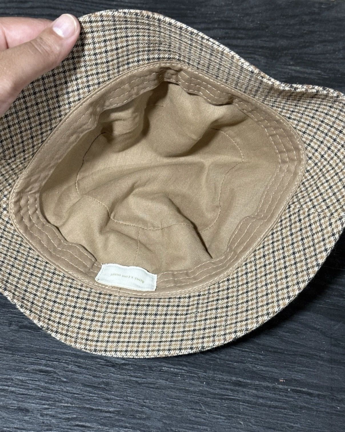 Aime Leon Dore Aime Leon Dore Bucket Hat Plaid Beige Brown Unisex One Size Size ONE SIZE - 4 Thumbnail