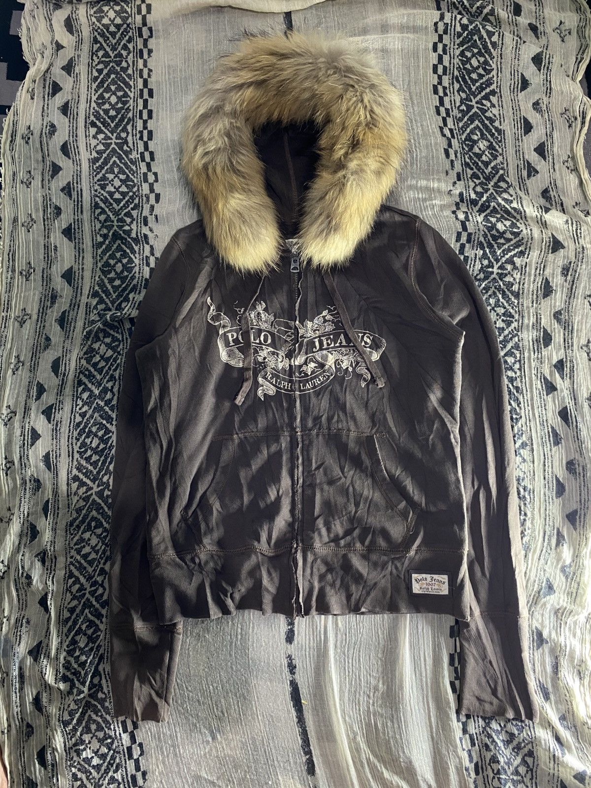 Polo Ralph Lauren × RRL Ralph Lauren × Vintage Polo ralph lauren distressed faux fur hoodie lgb style Size US XS / EU 42 / 0 - 1 Thumbnail