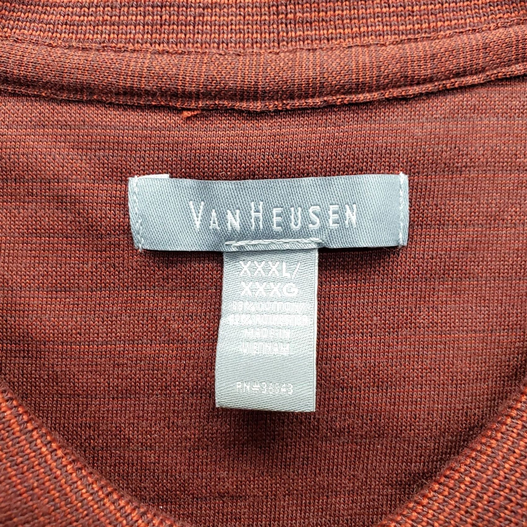Van Heusen Van Heusen Polo Shirt Mens 3XL Dark Red Short Sleeve Easy Care Polo Size US XXL / EU 58 / 5 - 5 Thumbnail