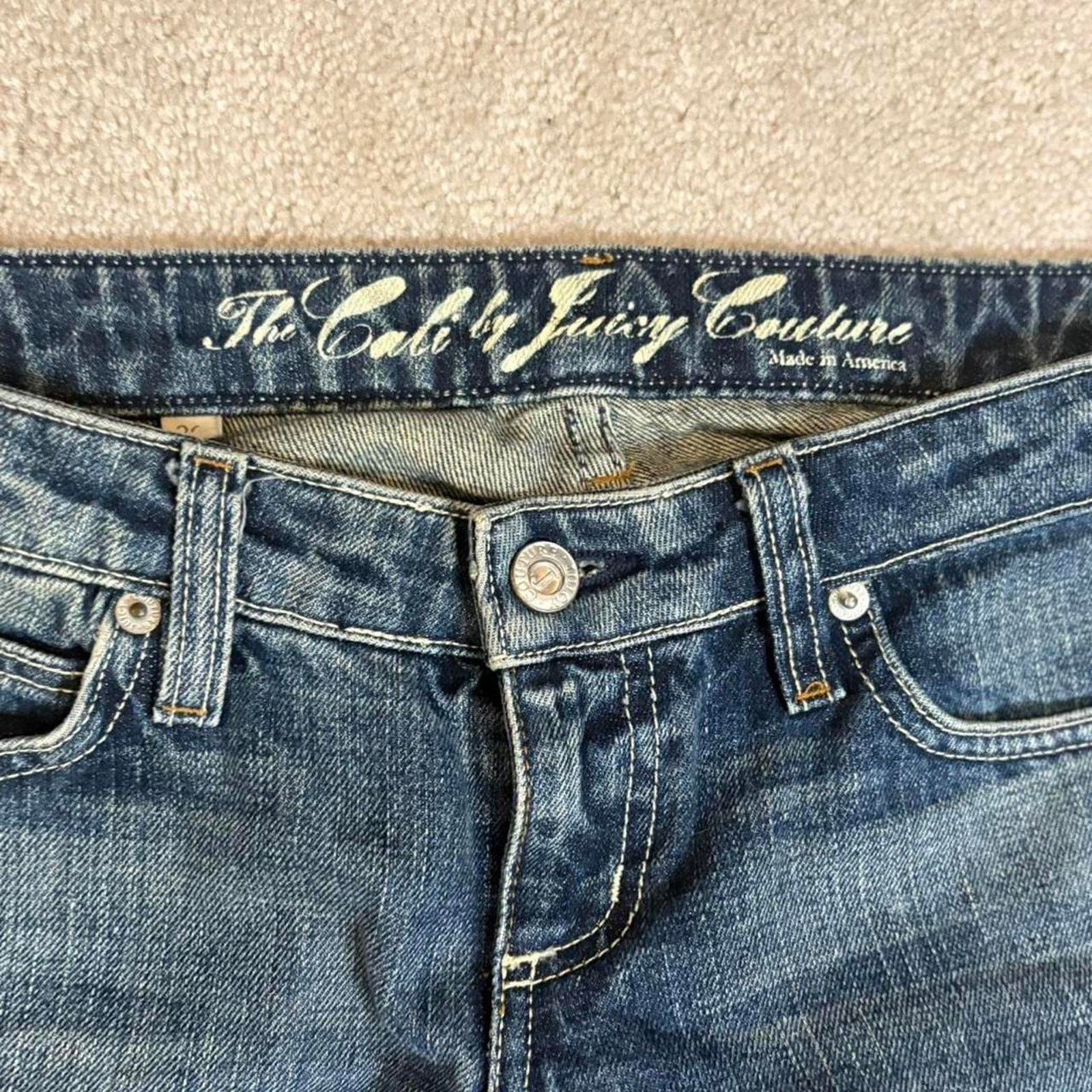 Juicy Couture Vintage womens juicy couture low wasted archive jeans 26 Size 26" / US 2 / IT 38 - 2 Thumbnail