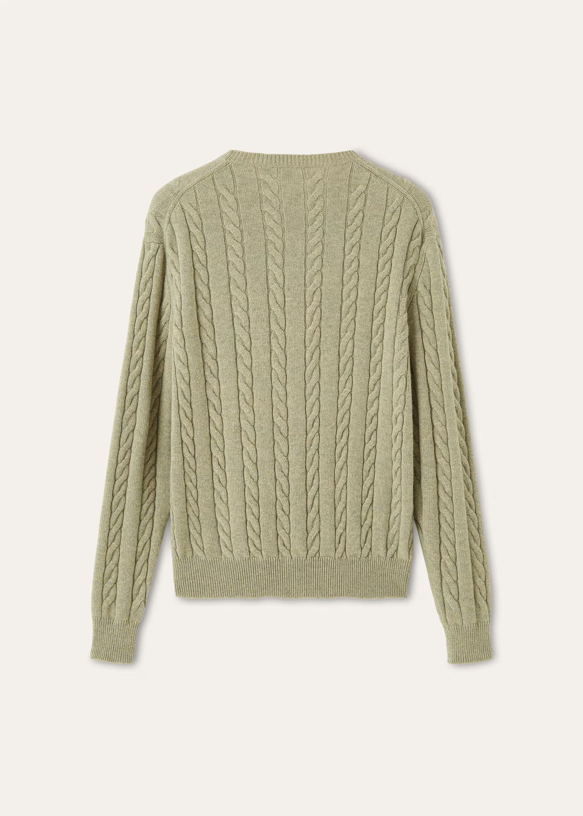 Loro Piana os11x0226 FAQ4517 Cedar Crewneck Sweater in Seafom Green Size US M / EU 48-50 / 2 - 6 Thumbnail