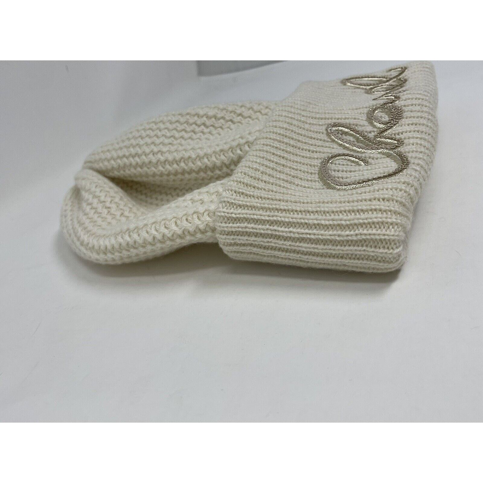 Chanel Chanel Cashmere Hat Beanie 22A Ivory Script NWT Size ONE SIZE - 4 Thumbnail