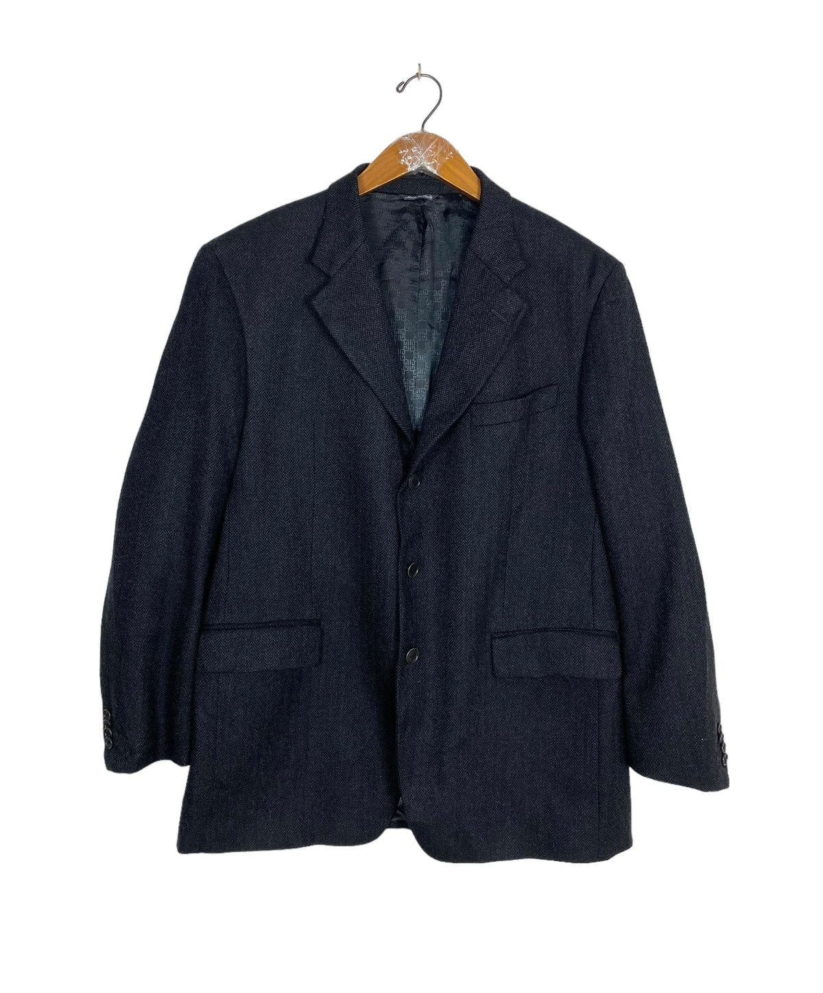 Givenchy Rare‼️ Givenchy Herringbone Wool Coat Blazer Made in Italy Size US M / EU 48-50 / 2 - 1 Thumbnail
