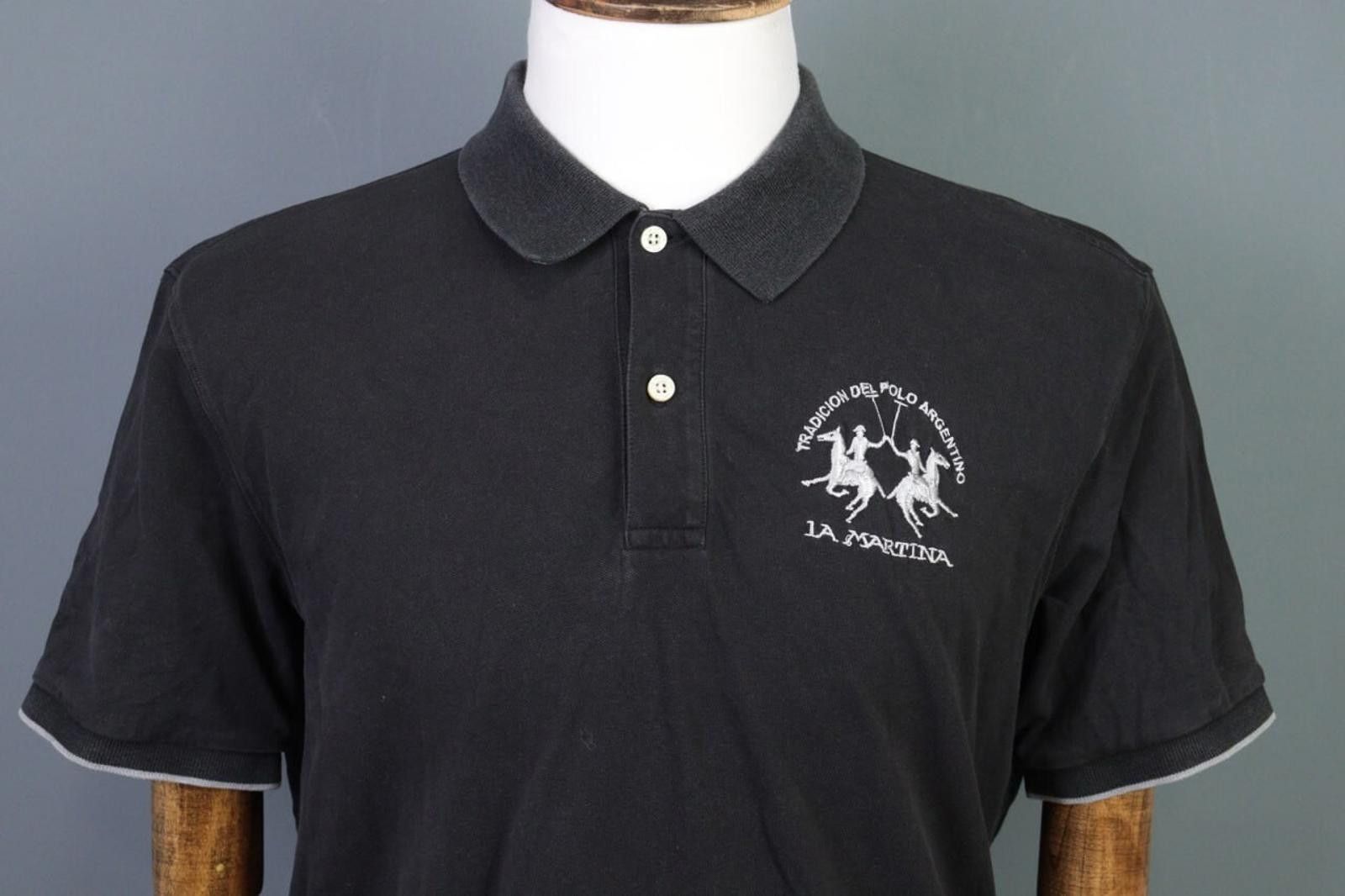 La Martina La Martina Polo Buenos Aires Black Polo Shirt XL Size US XL / EU 56 / 4 - 3 Thumbnail