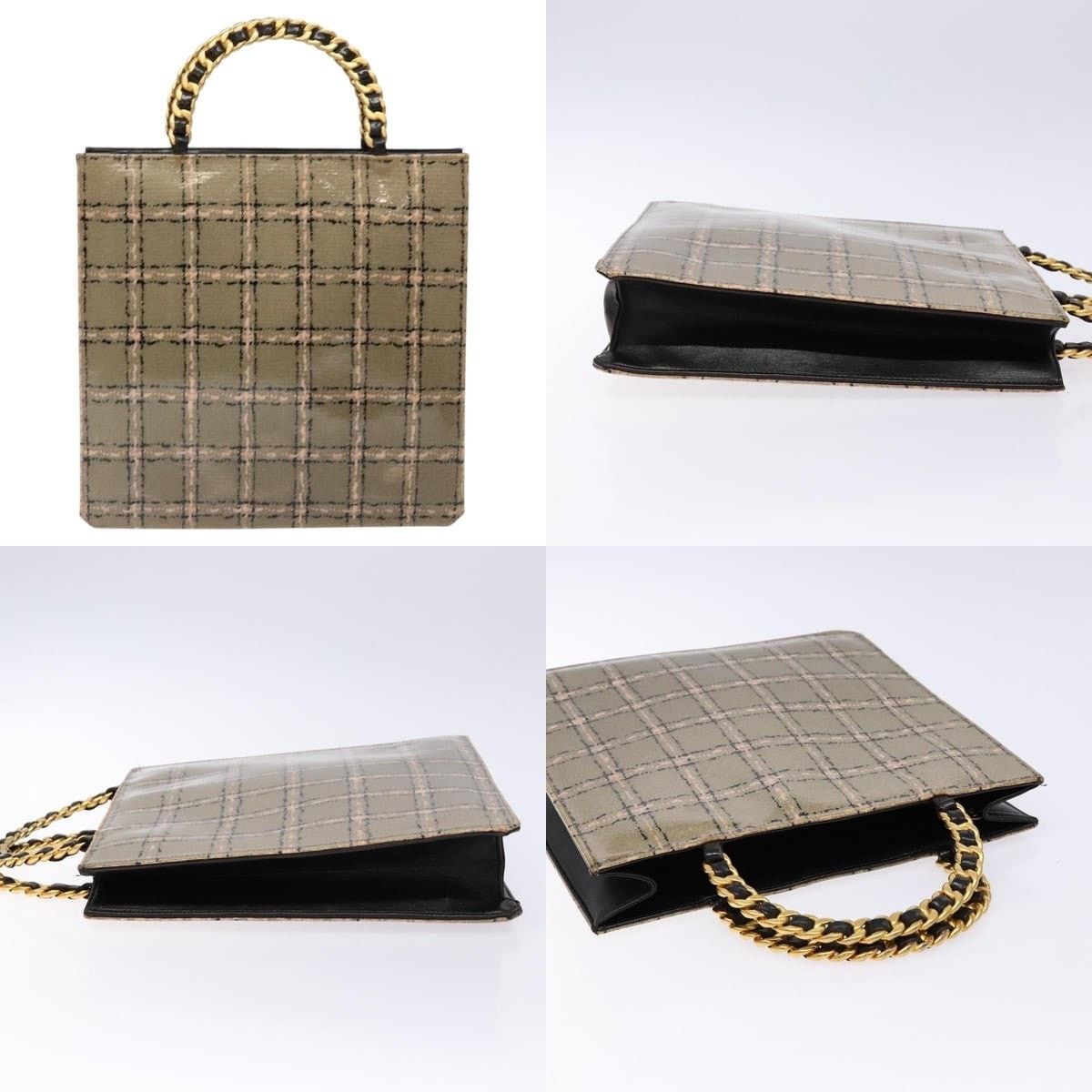 Chanel Chanel Chain Handbag Enamel Beige Gold CC Size ONE SIZE - 3 Thumbnail
